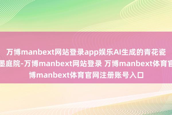 万博manbext网站登录app娱乐AI生成的青花瓷旗袍女子立于水墨庭院-万博manbext网站登录 万博manbext体育官网注册账号入口