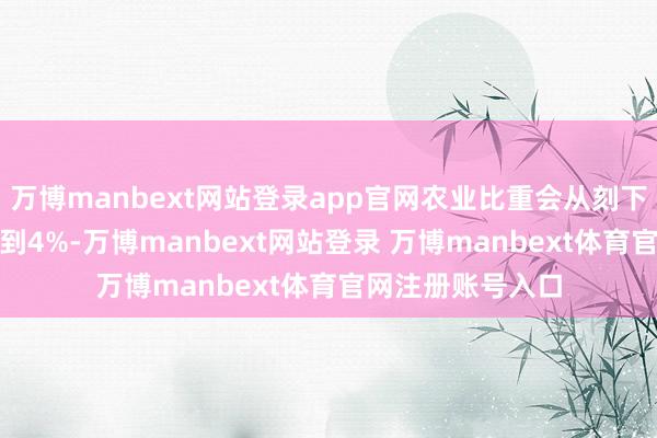 万博manbext网站登录app官网农业比重会从刻下6%可能降到3%到4%-万博manbext网站登录 万博manbext体育官网注册账号入口